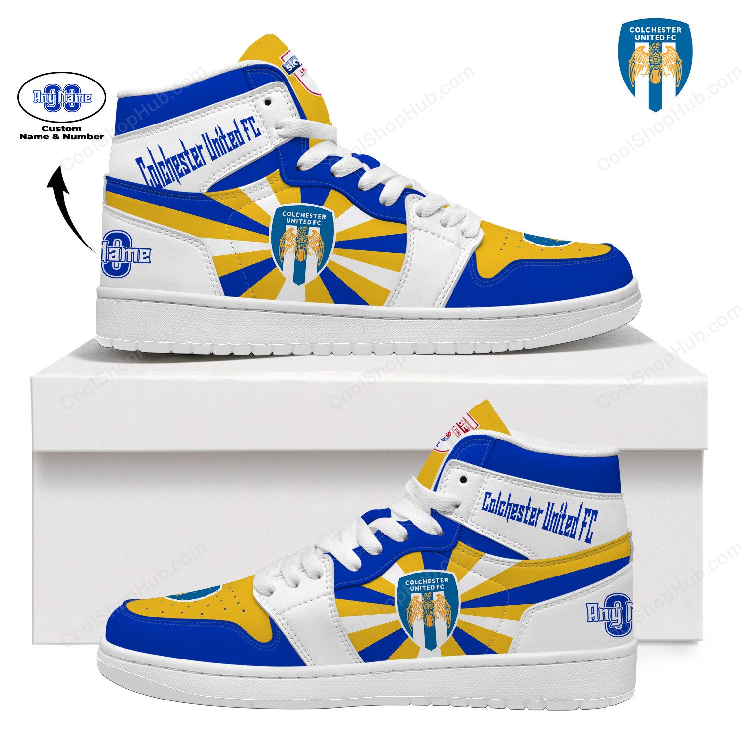 Colchester United F.C AJ 1 High Top Sneakers V2