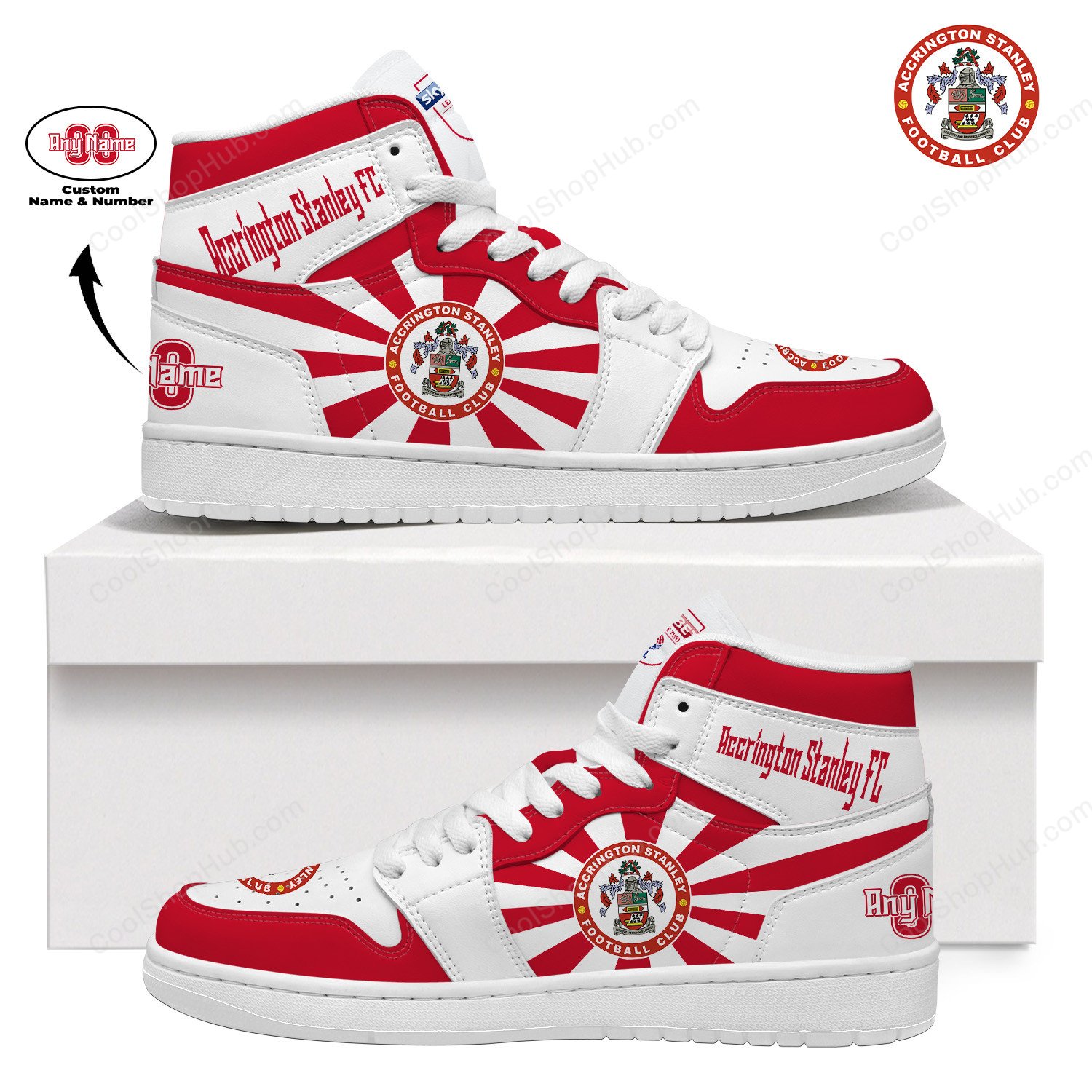 Accrington Stanley F.C AJ 1 High Top Sneakers V2