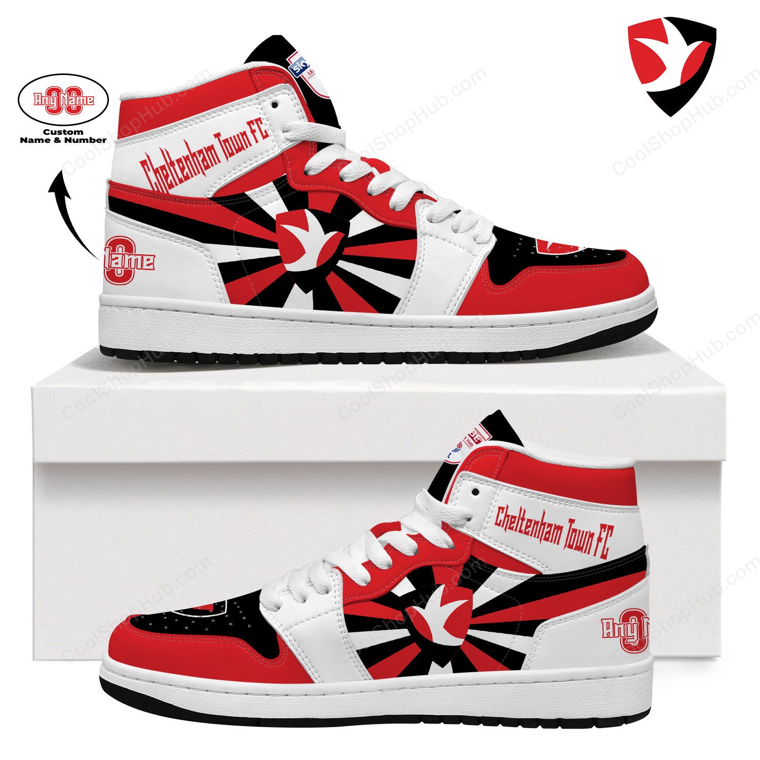 Cheltenham Town F.C AJ 1 High Top Sneakers V2