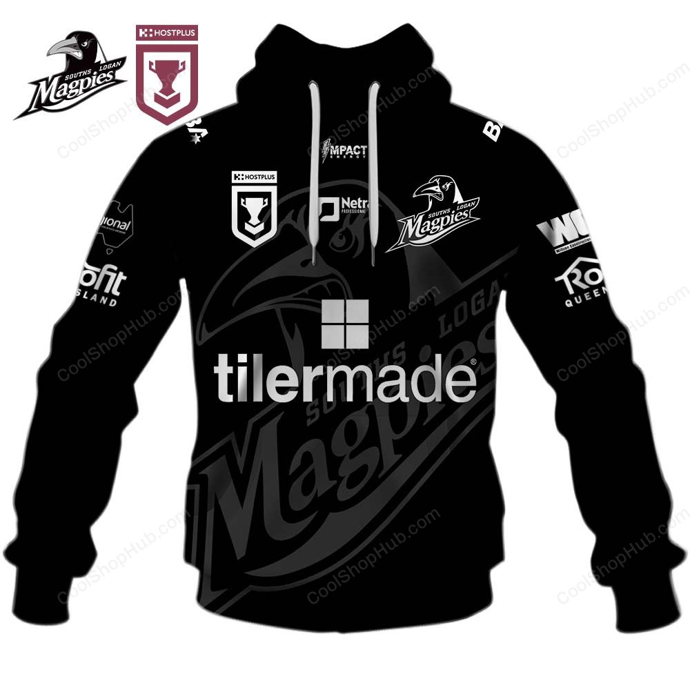 Souths Logan Magpies Monochrome Style Shirts
