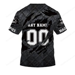 Souths Logan Magpies Black Metal Design Shirt