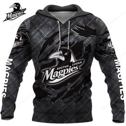 Souths Logan Magpies Black Metal Design Shirt
