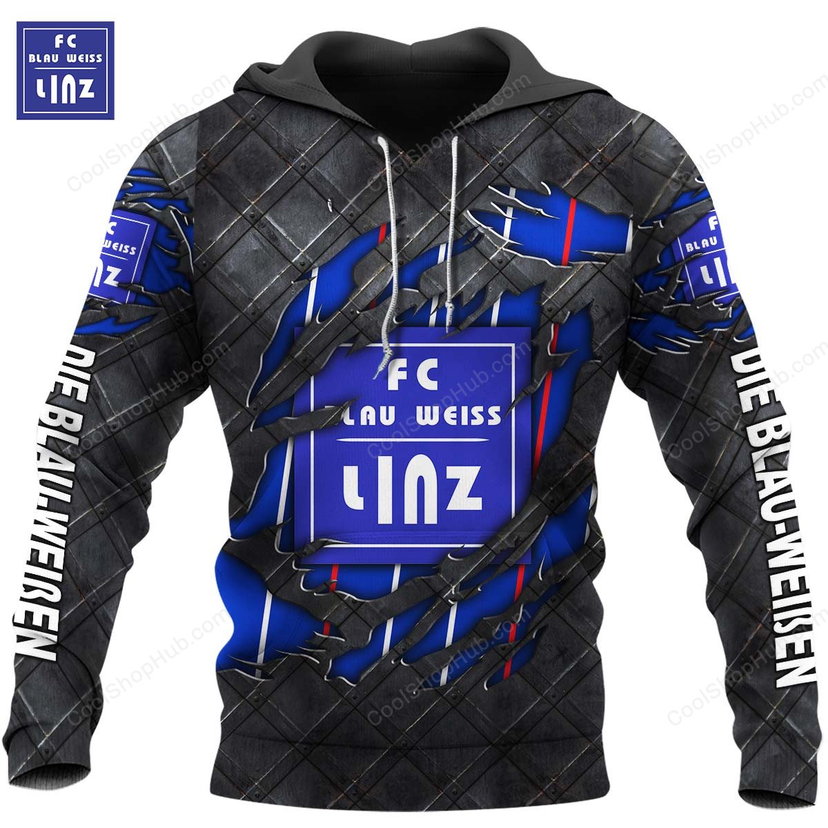FC Blau Weiß Linz Black Metal Design Shirt