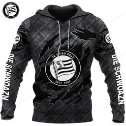 SK Sturm Graz Black Metal Design Shirt