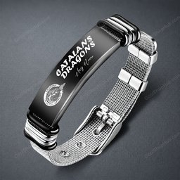 Catalans Dragons Personalized Stainless Steel Bracelet V1