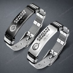 Catalans Dragons Personalized Stainless Steel Bracelet V1