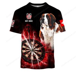 Switzerland Mascot Darts Black Design Shirts