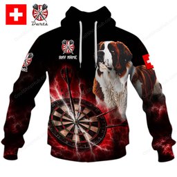 Switzerland Mascot Darts Black Design Shirts