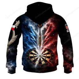 Czech Republic Mascot Darts Black Design Shirts