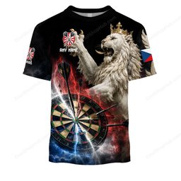 Czech Republic Mascot Darts Black Design Shirts