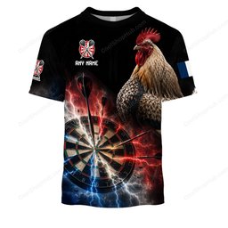 French Mascot Darts Black Design Shirts