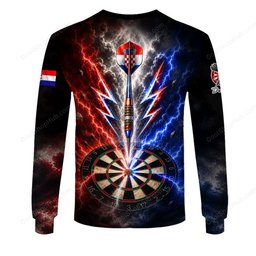 Croatia Mascot Darts Black Design Shirts