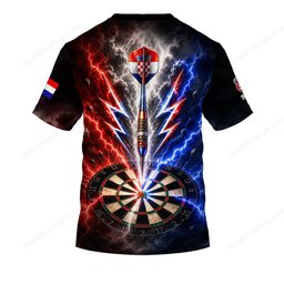 Croatia Mascot Darts Black Design Shirts
