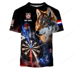 Croatia Mascot Darts Black Design Shirts