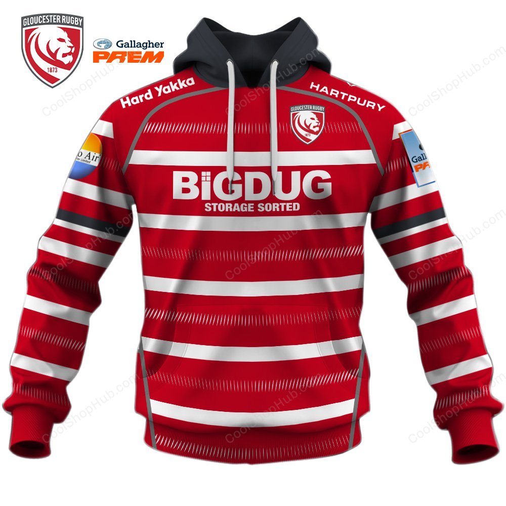 Gloucester Rugby PREM Rugby 2627 Home Jersey Style Shirts