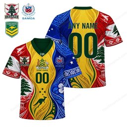 Lebanon x Kangaroos x Samoa RLWC 2026 Special V-neck Shirt