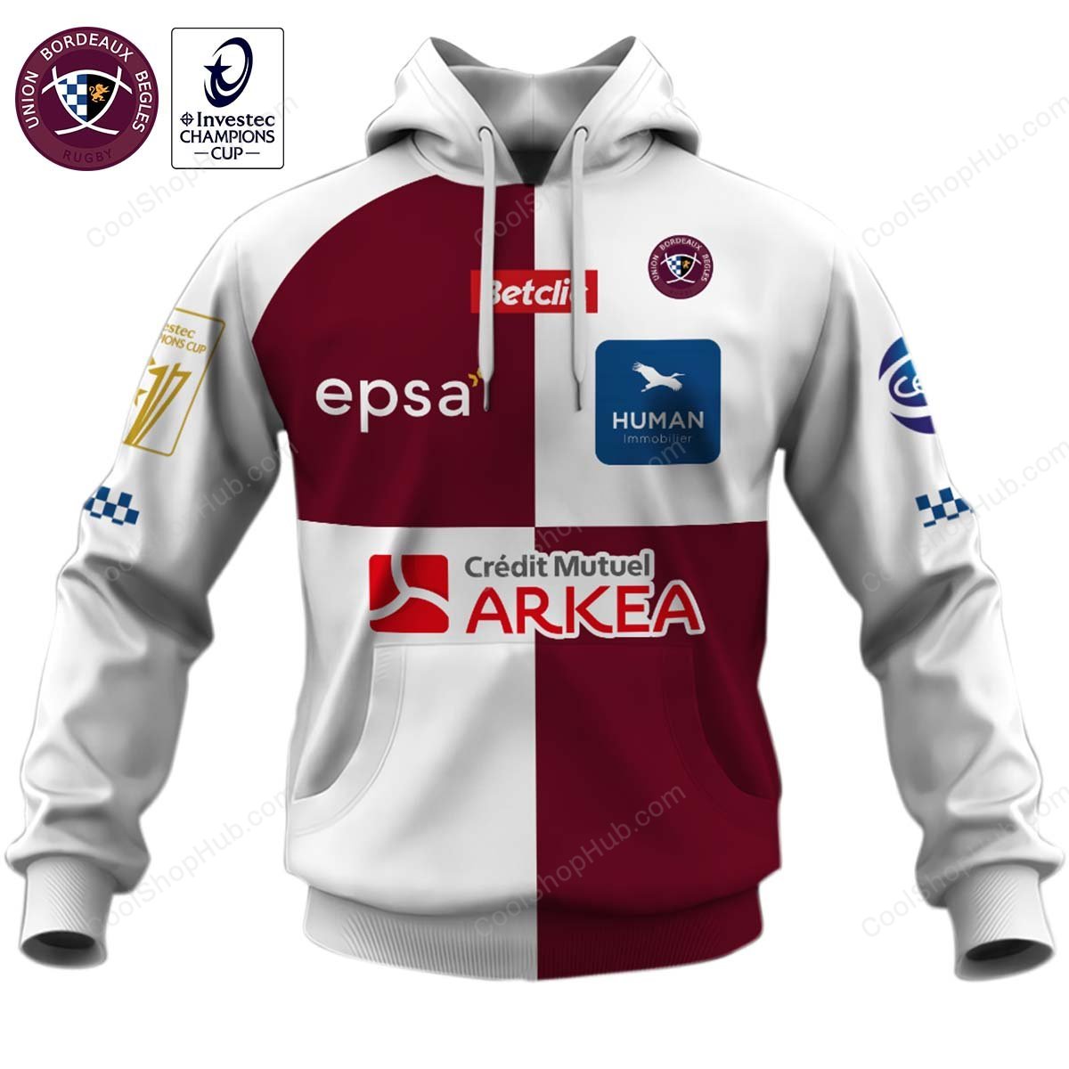 Union Bordeaux Bègles ERCC 2627 Home Jersey Style Shirts
