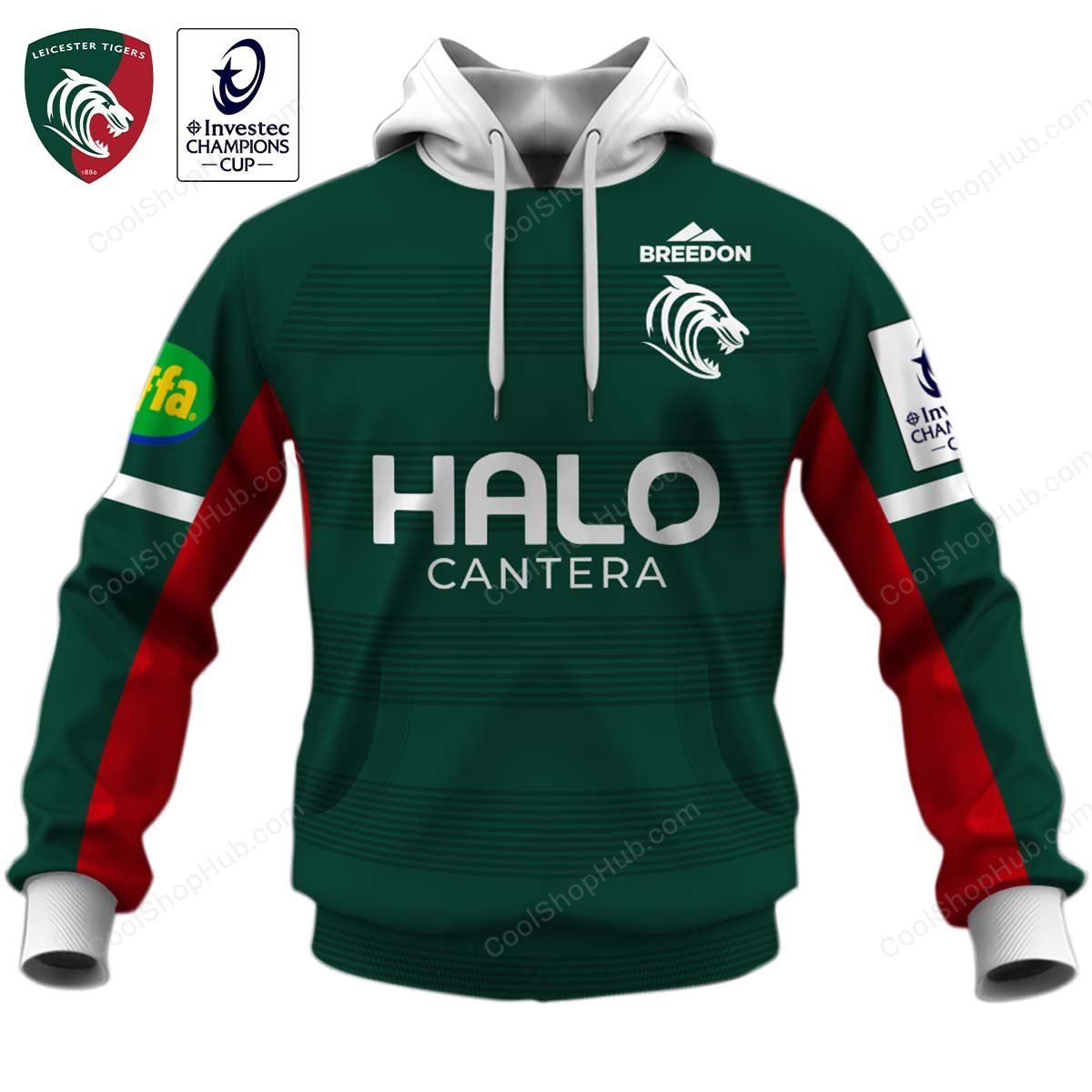 Leicester Tigers ERCC 2627 Home Jersey Style Shirts