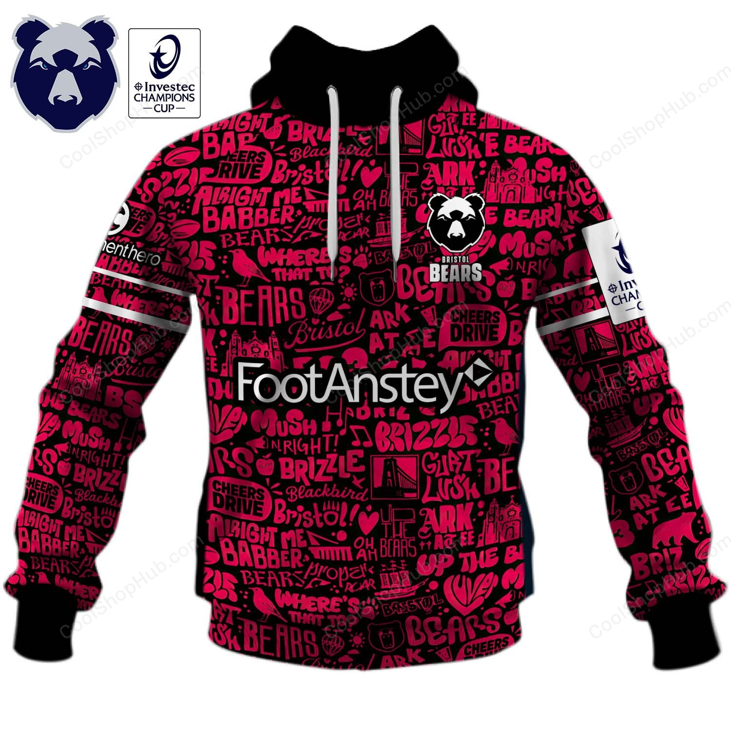 Bristol Bears ERCC 2627 Home Jersey Style Shirts