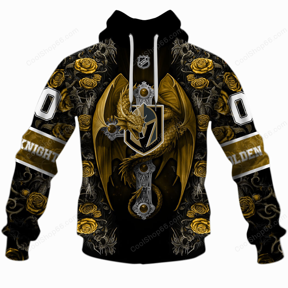 NHL Vegas Golden Knights Rose Dragon Shirts