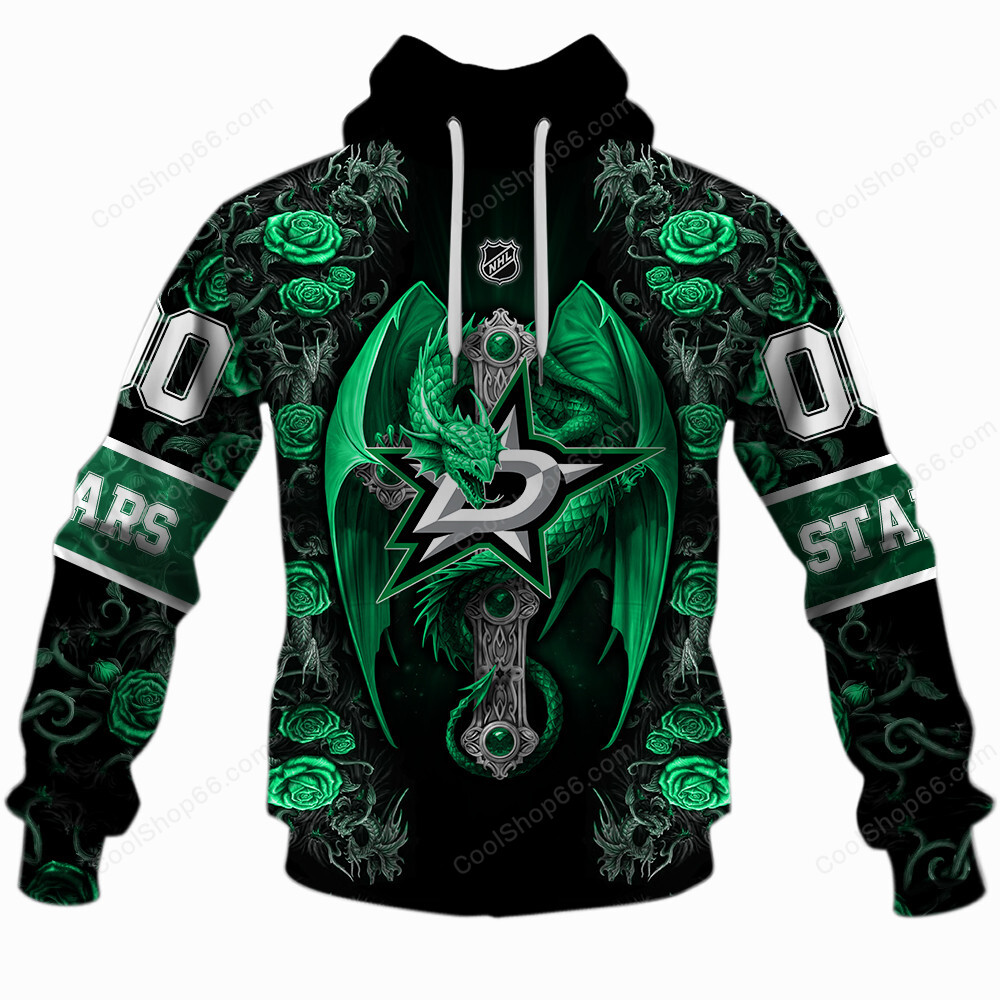 NHL Dallas Stars Rose Dragon Shirts