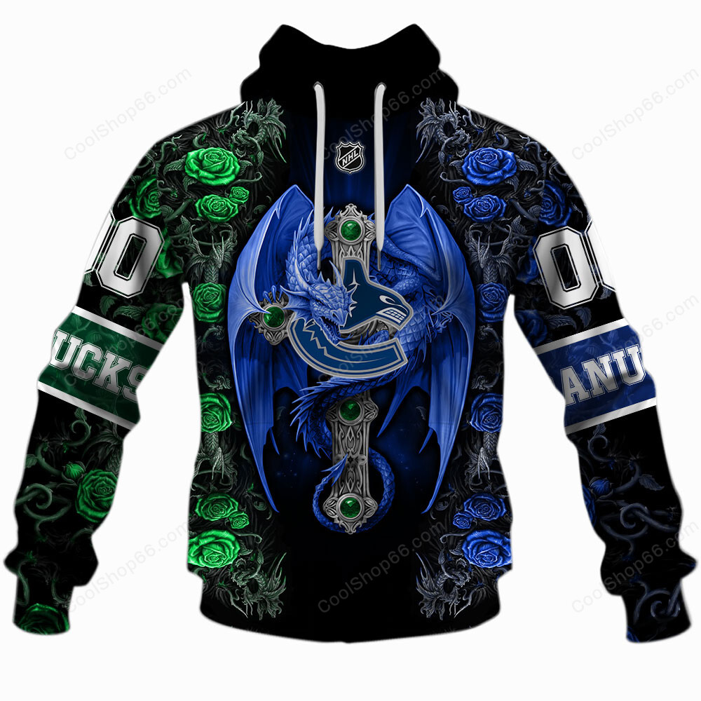 NHL Vancouver Canucks Rose Dragon Shirts