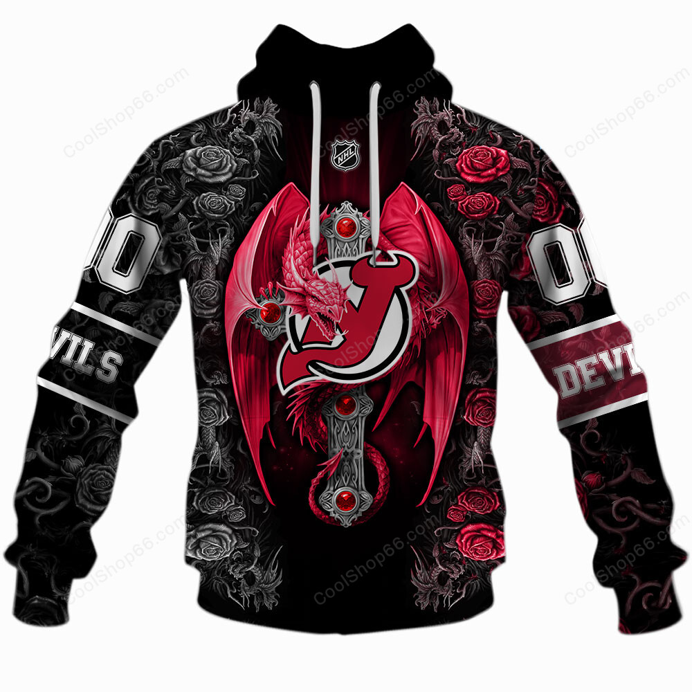NHL New Jersey Devils Rose Dragon Shirts