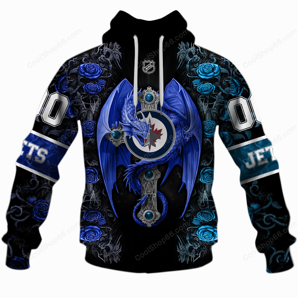 NHL Winnipeg Jets Rose Dragon Shirts