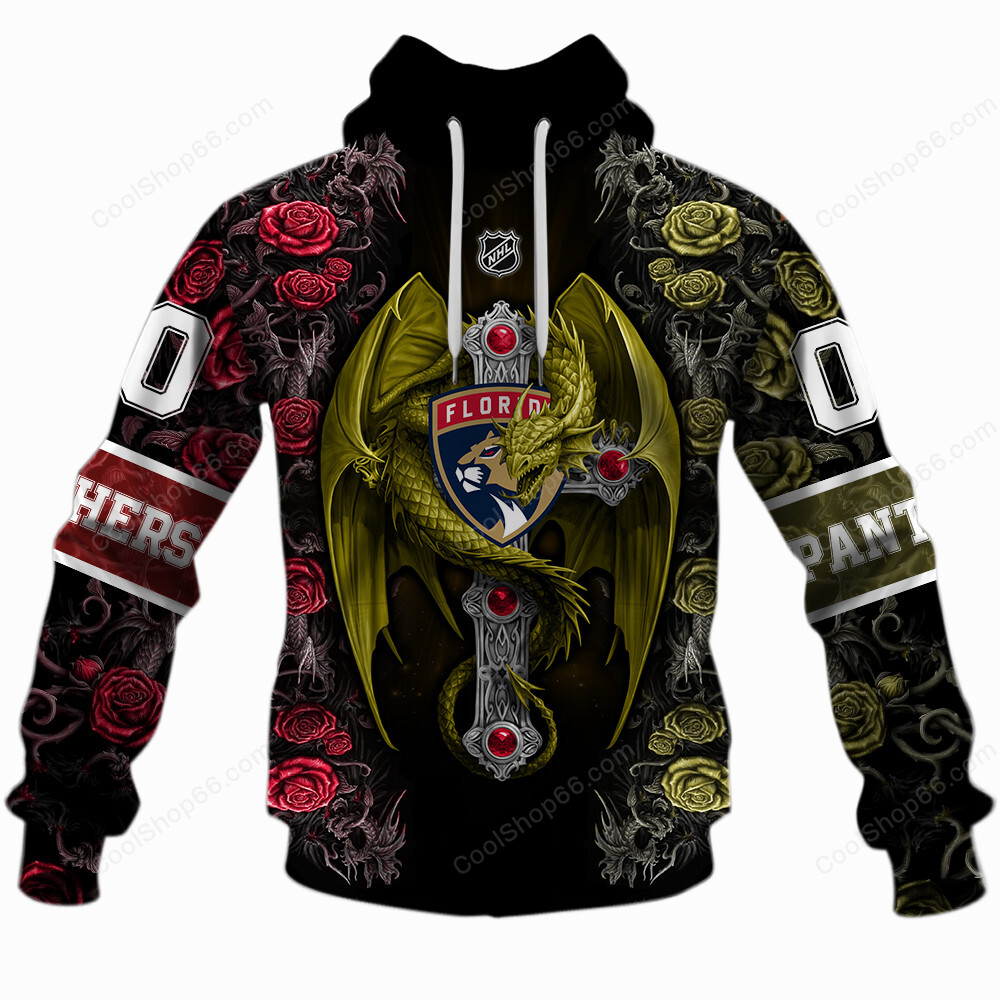 NHL Florida Panthers Rose Dragon Shirts