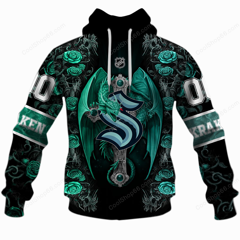 NHL Seattle Kraken Rose Dragon Shirts