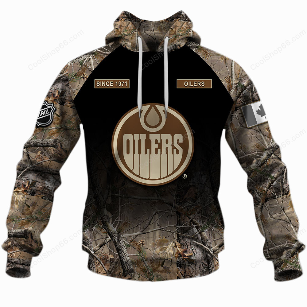 NHL Edmonton Oilers Hunting Camo Shirts