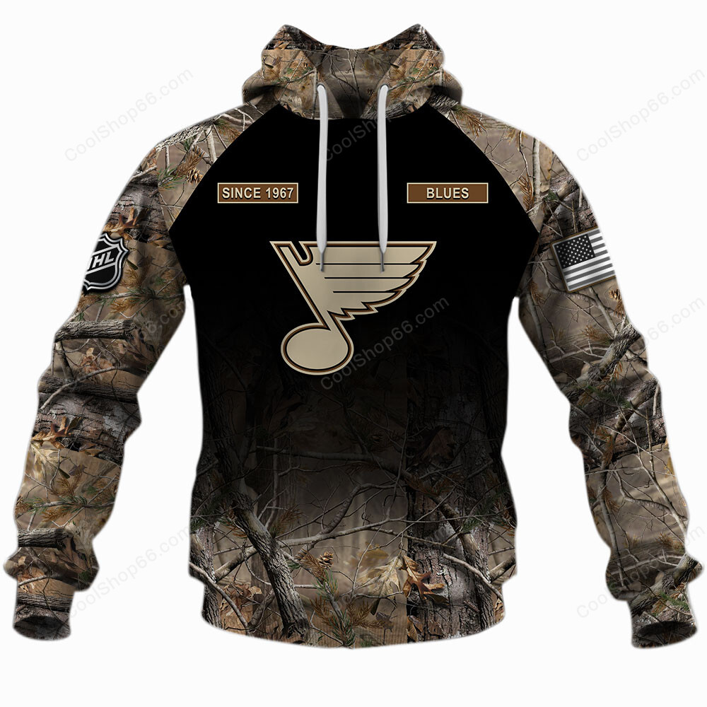 NHL St.Louis Blues Hunting Camo Shirts