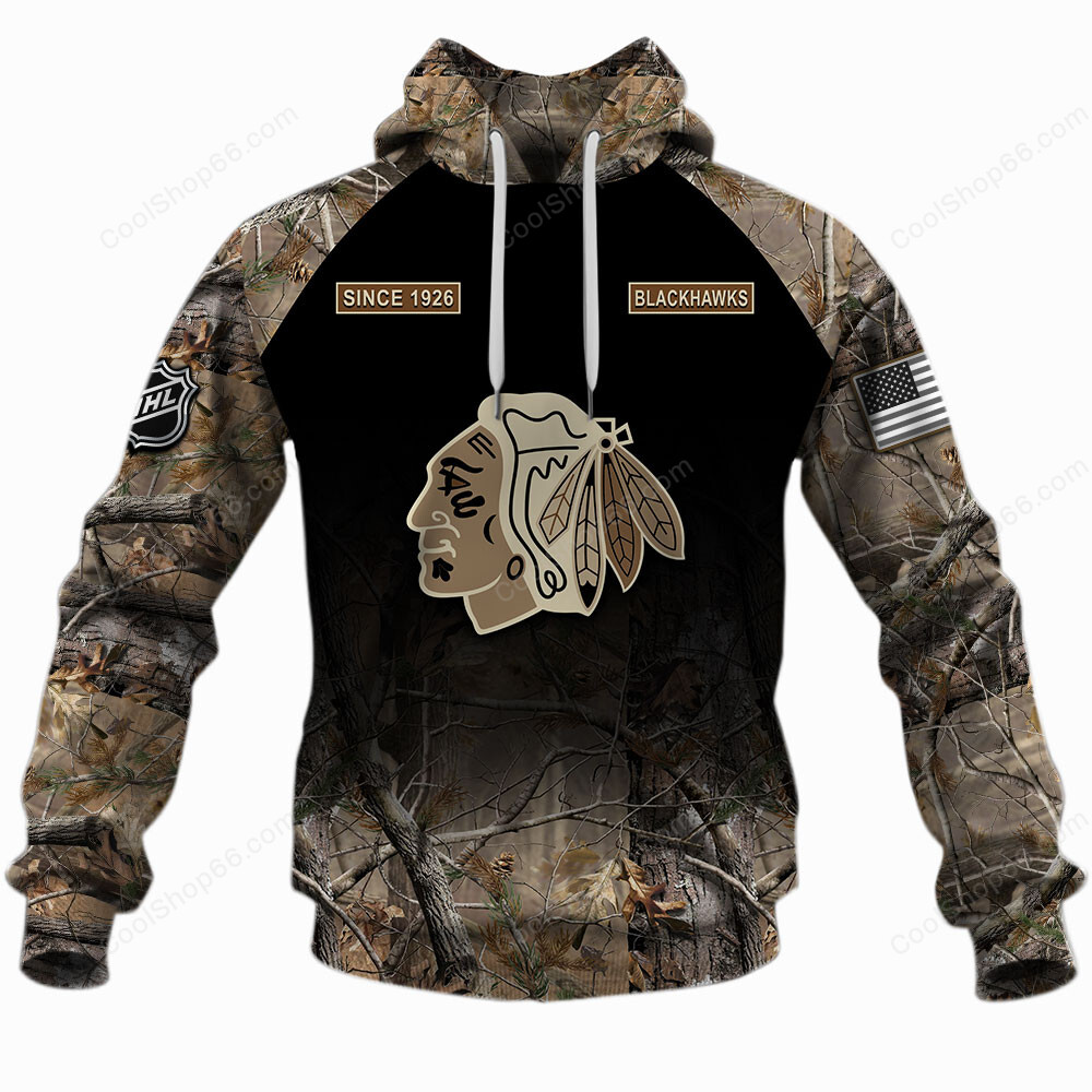 NHL Chicago Blackhawks Hunting Camo Shirts