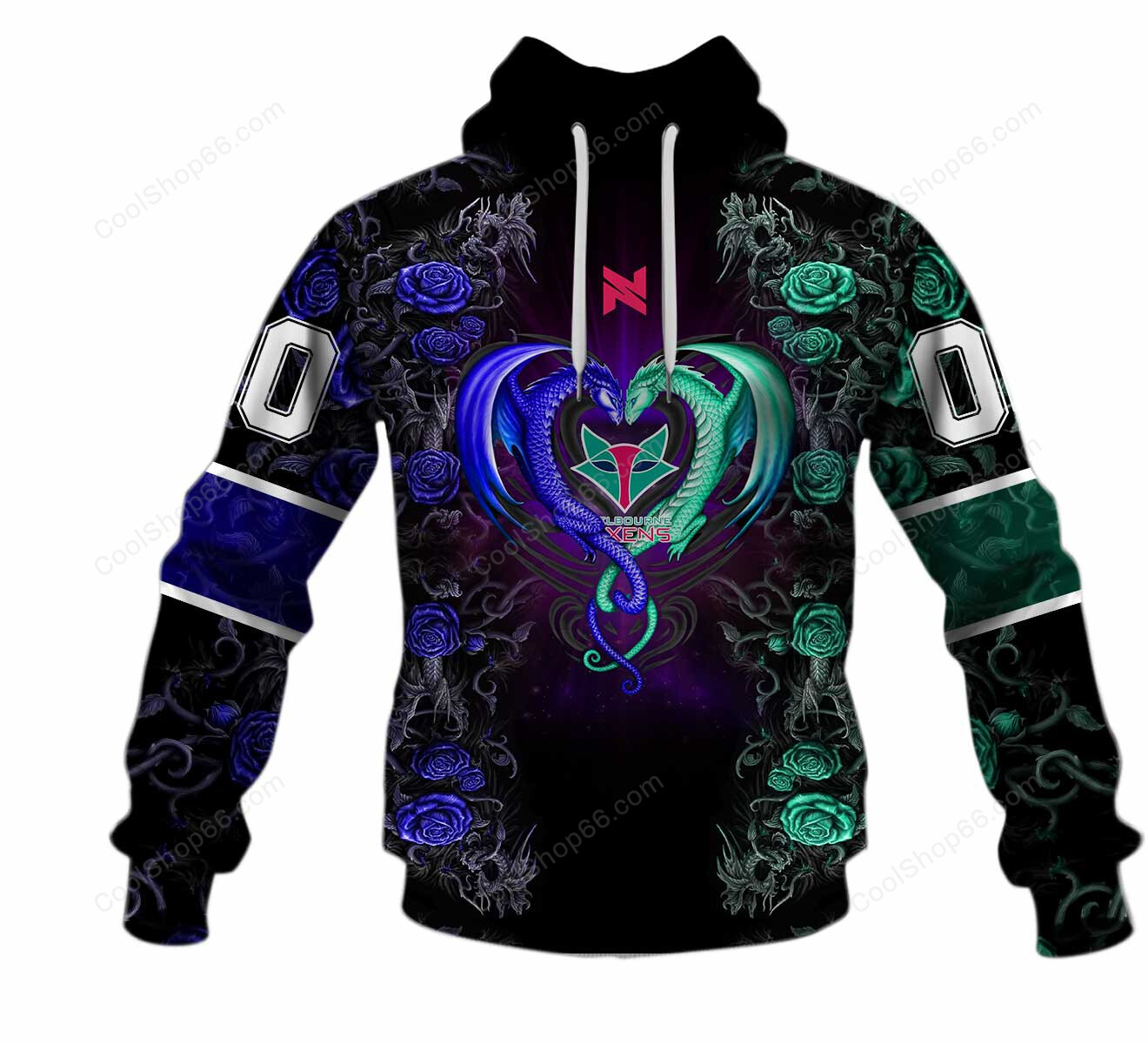 Melbourne Vixens Rose Dragon Design