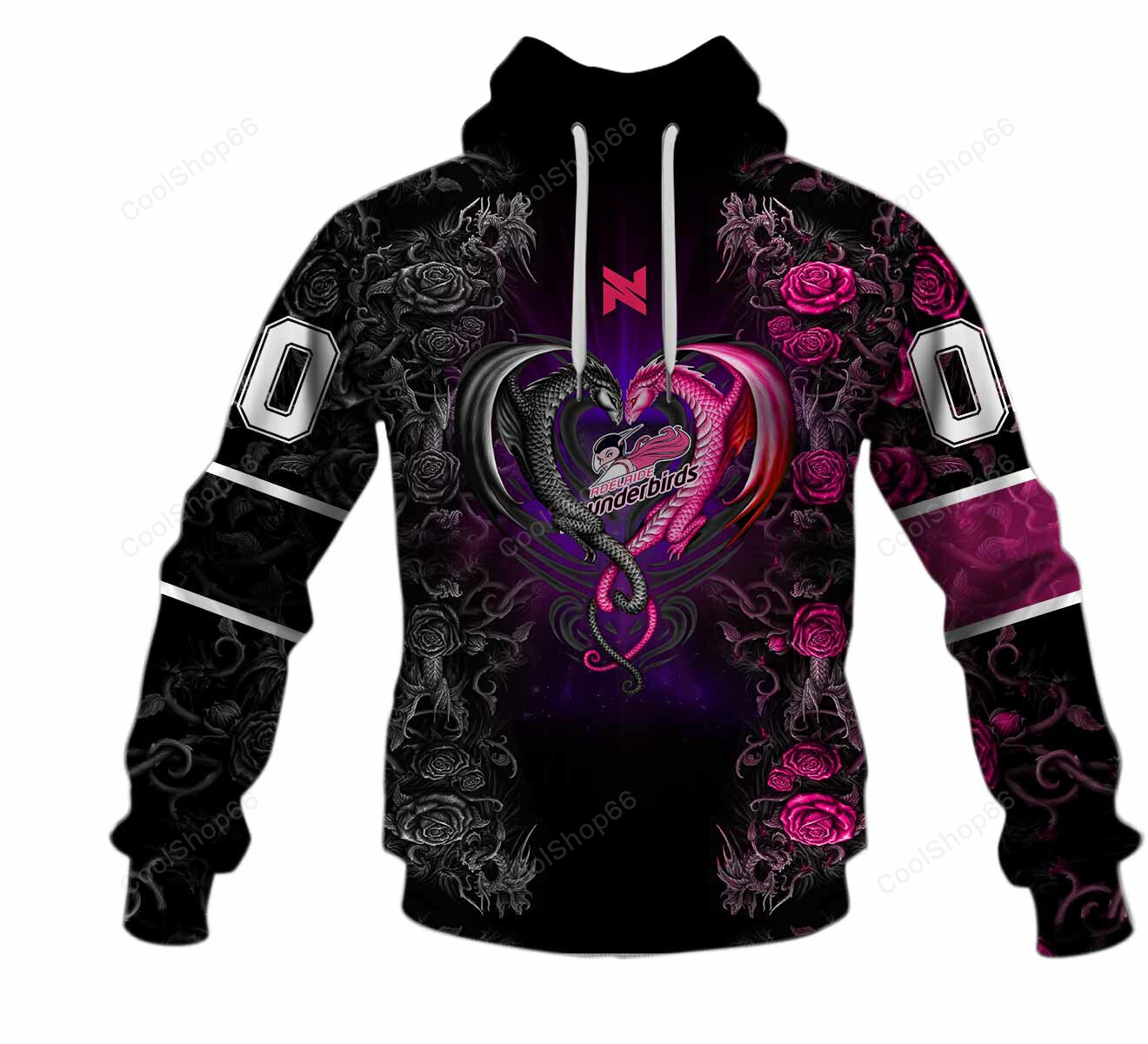 Adelaide Thunderbirds Rose Dragon Design