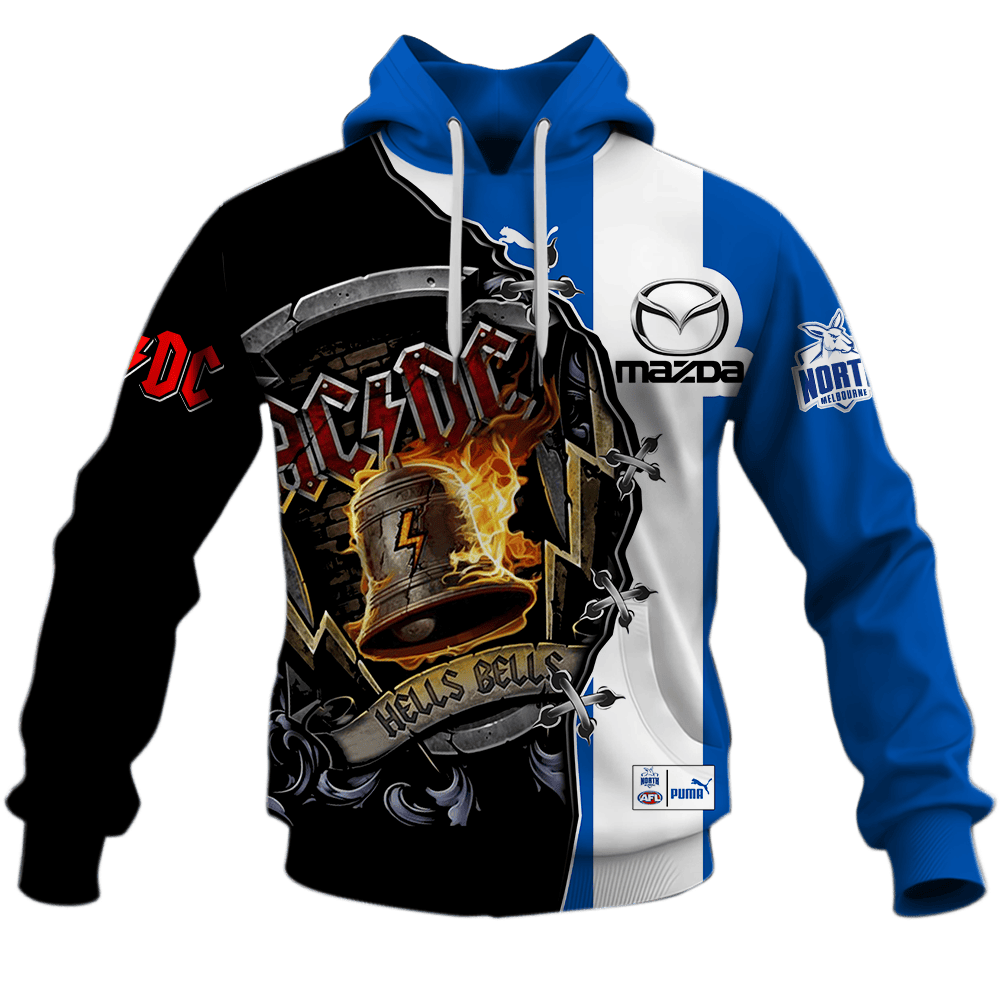 AFL North Melbourne Kangaroos  x ACDC Design Shirts
