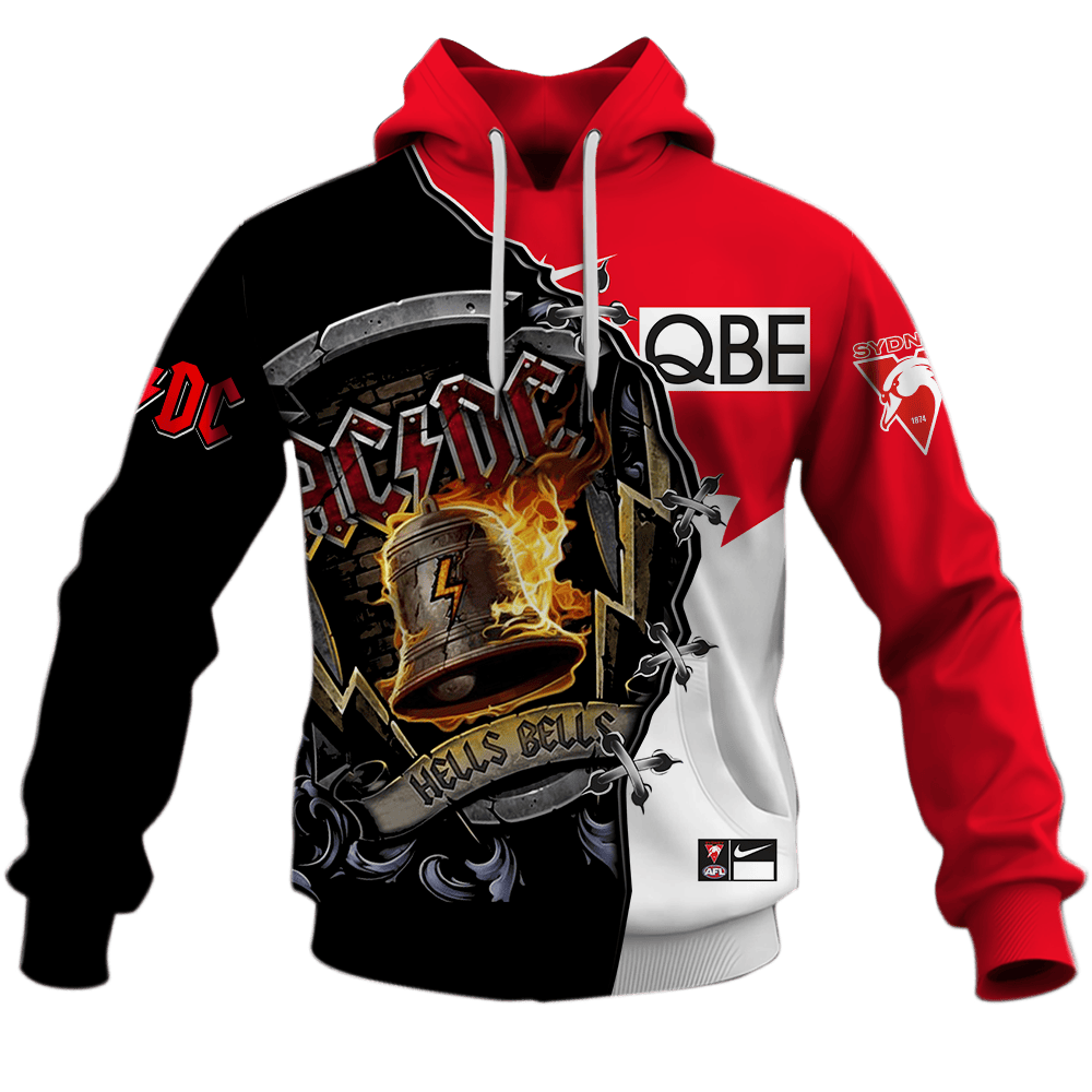 AFL Sydney Swans  x ACDC Design Shirts