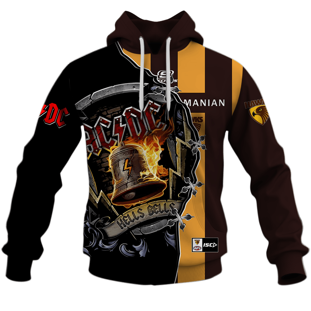 AFL Hawthorn Hawks  x ACDC Design Shirts