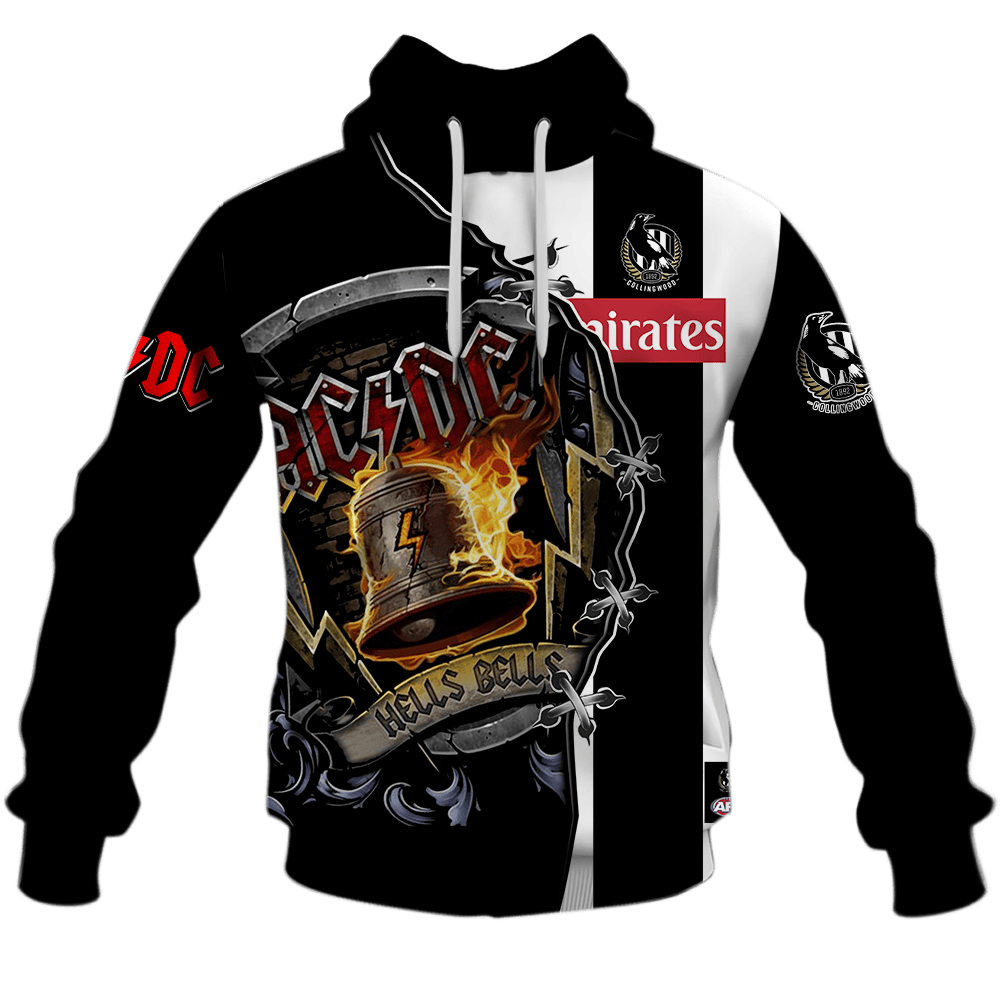 AFL Collingwood Magpies  x ACDC Design Shirts