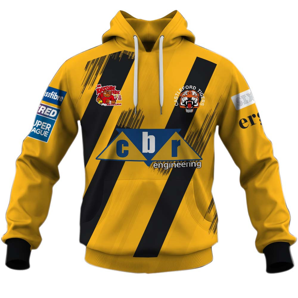 Castleford Tigers Super League 2025 Home Jersey Style Shirts