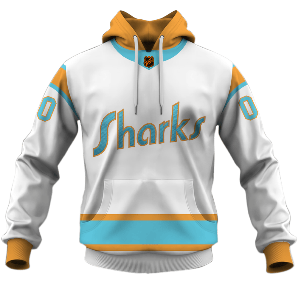 San Jose Sharks NHL Reverse Retro Style