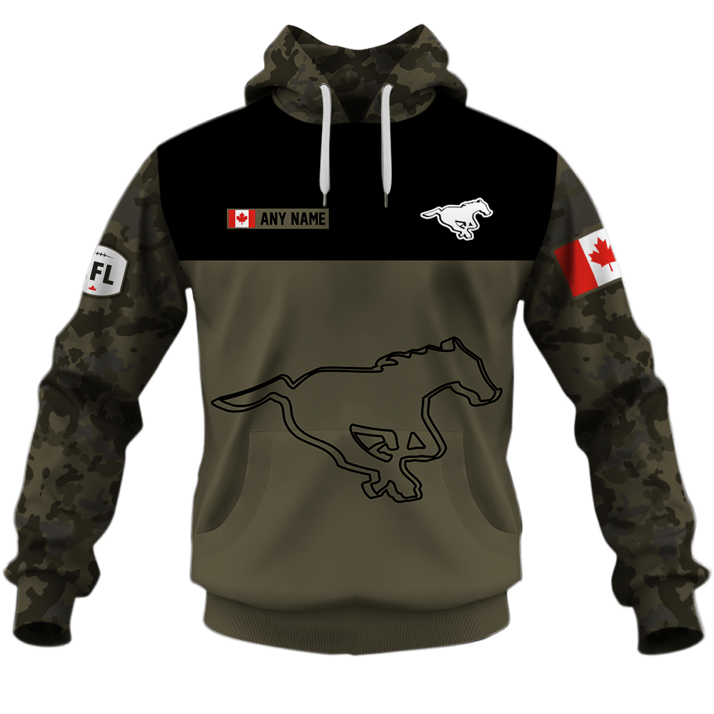 Calgary Stampeders Army Style Hoodie