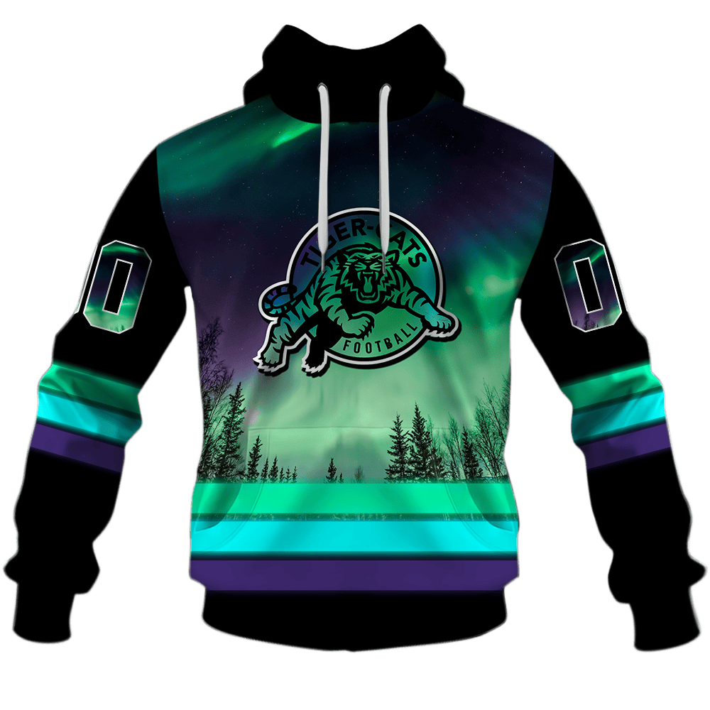 Hamilton Tiger Cats Northern Lights Design Special Shirts