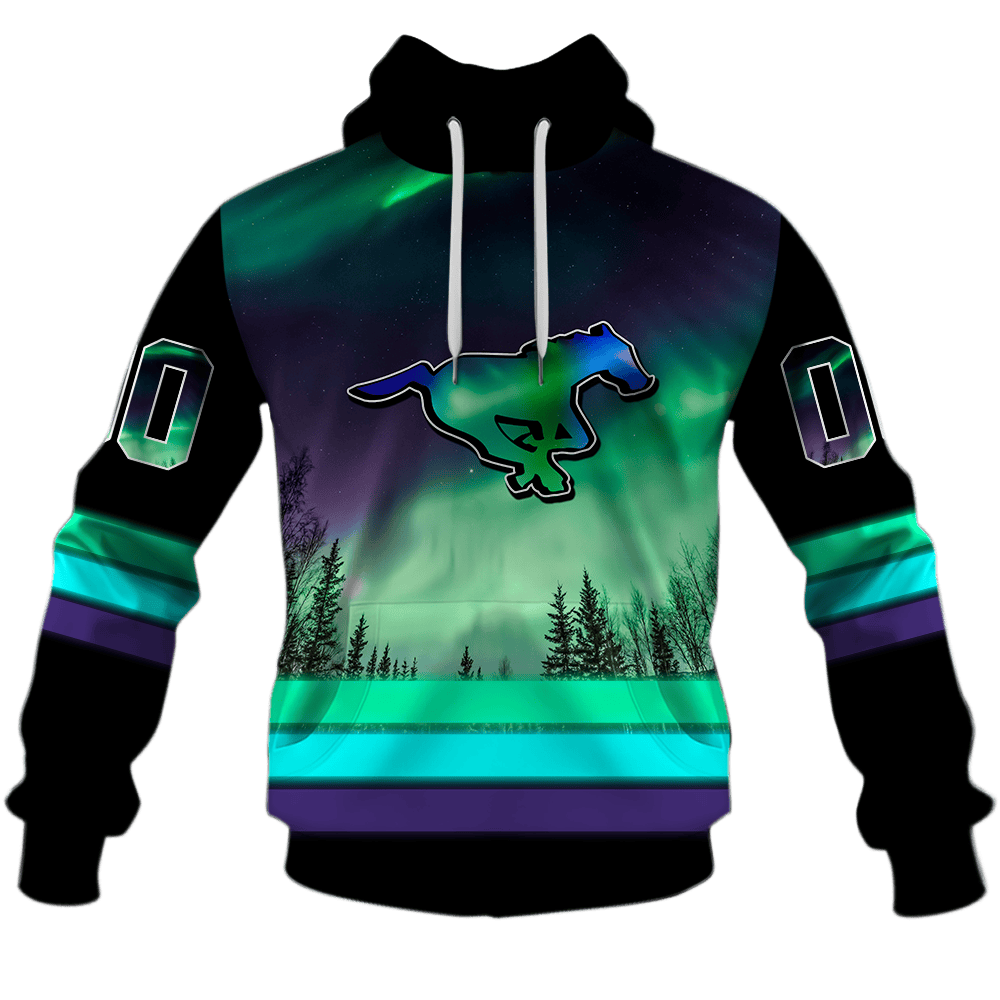 Calgary Stampeders Northern Lights Design Special Shirts