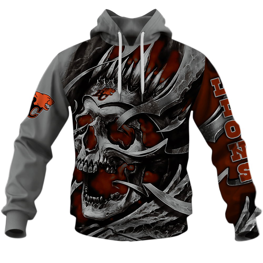 BC Lions Metal Skull Design Shirts
