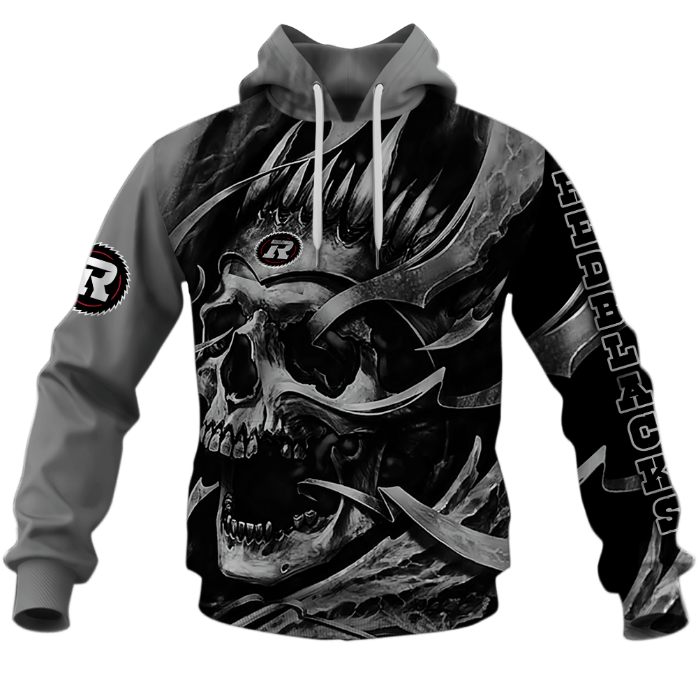 Ottawa Redblacks Metal Skull Design Shirts