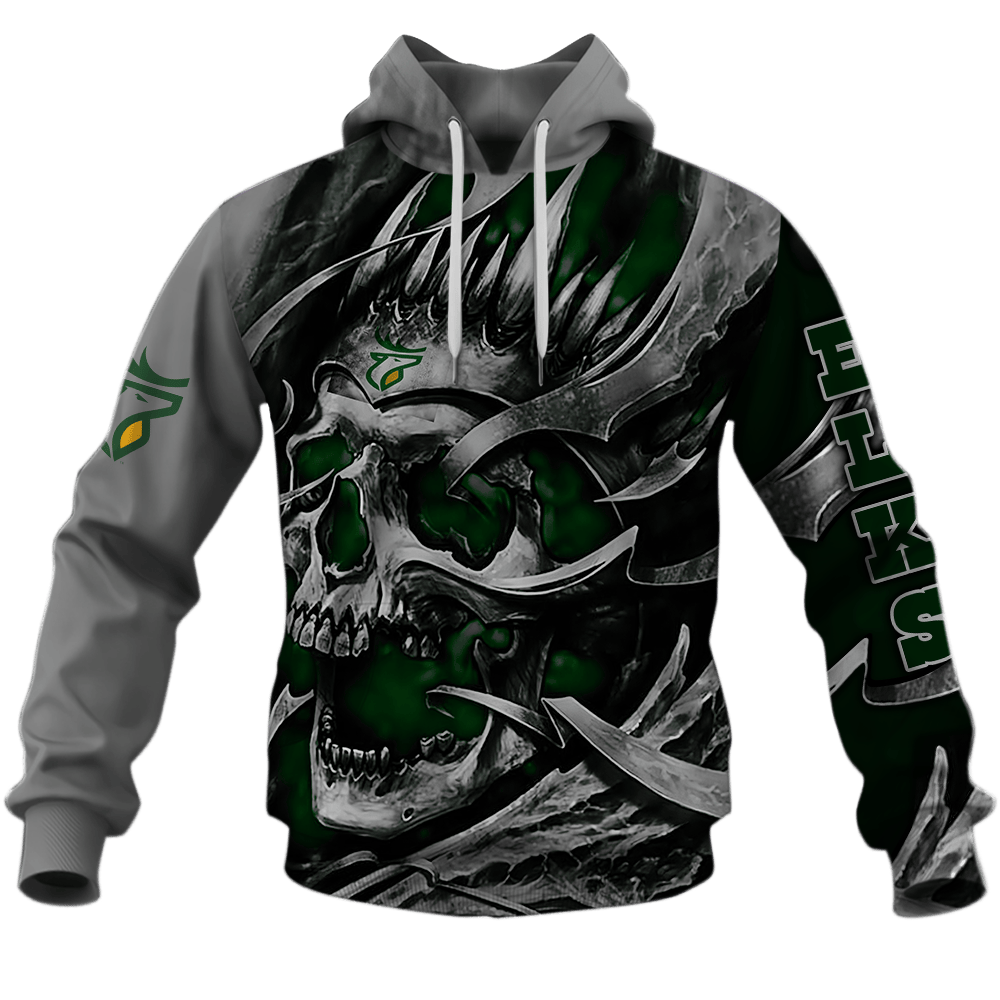 Edmonton Elks  Metal Skull Design Shirts