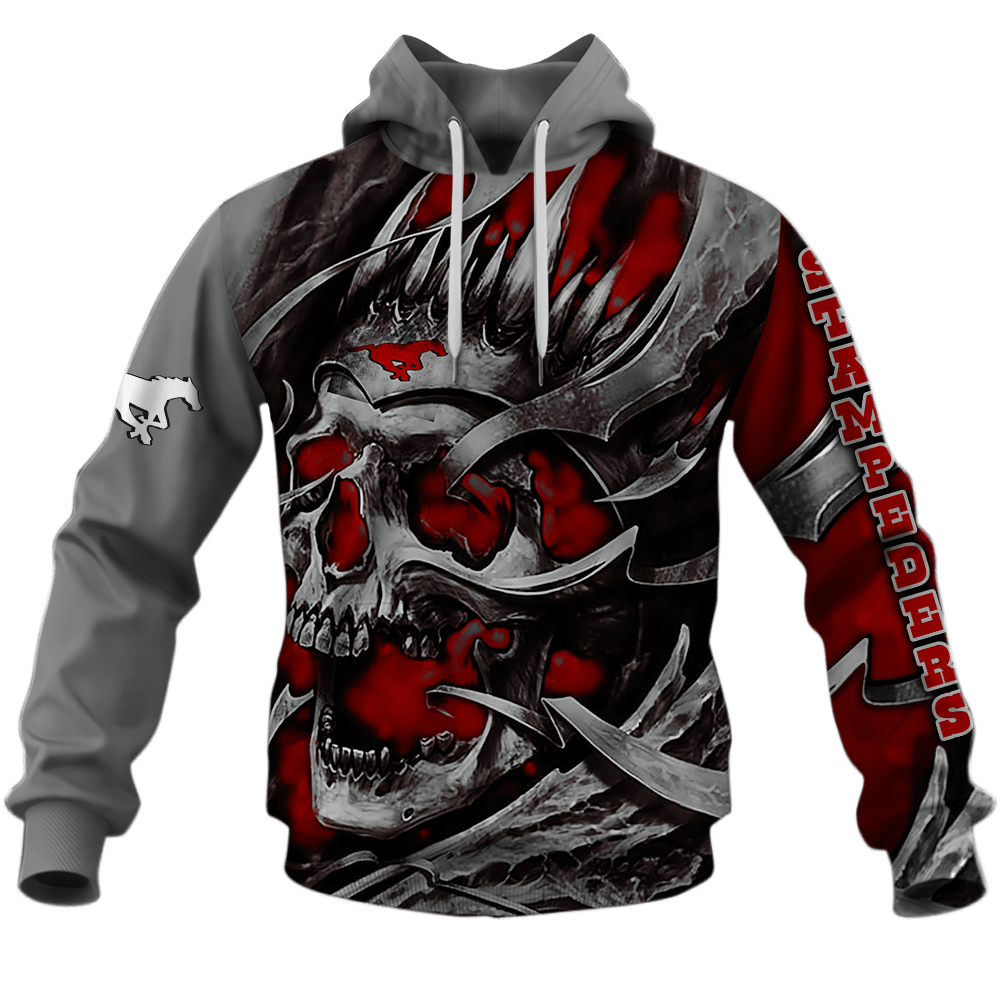 Calgary Stampeders Metal Skull Design Shirts