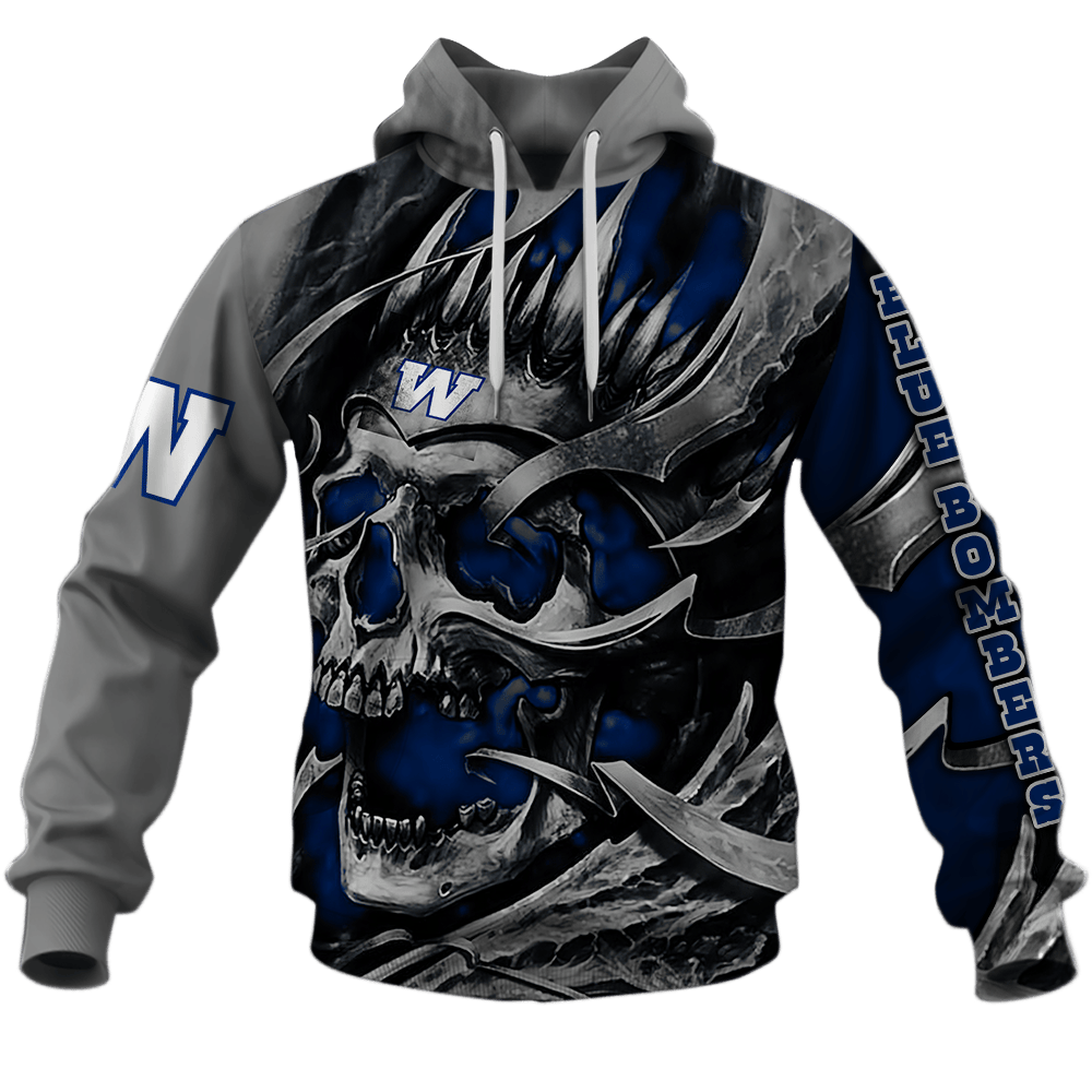 Winnipeg Blue Bombers Metal Skull Design Shirts