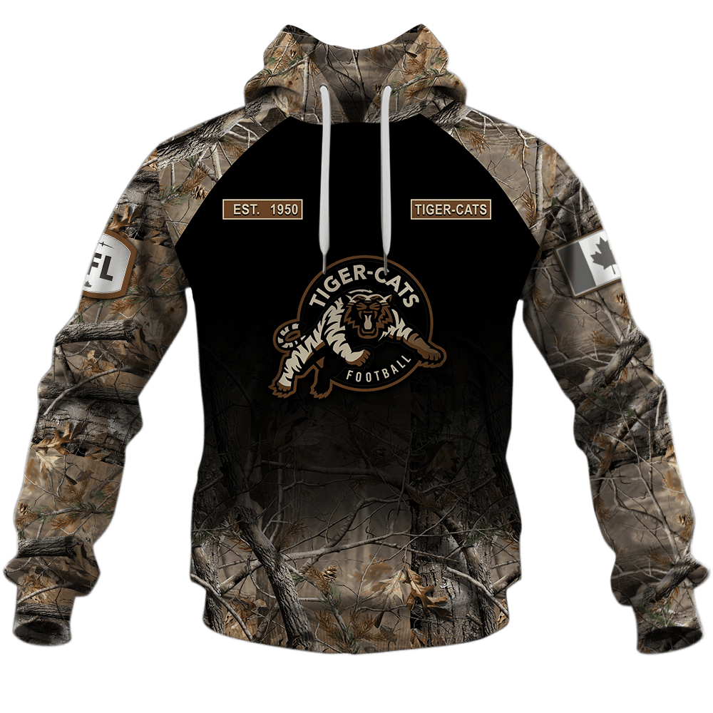 Hamilton Tiger Cats Hunting Camo Design Shirts